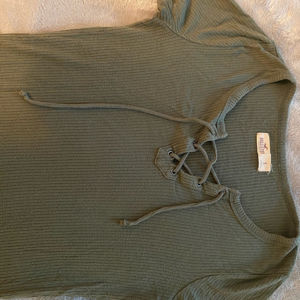 Olive green hollister shirt